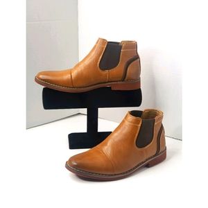 Deer Stags -  Dress Boots in Brown Vegan Leather